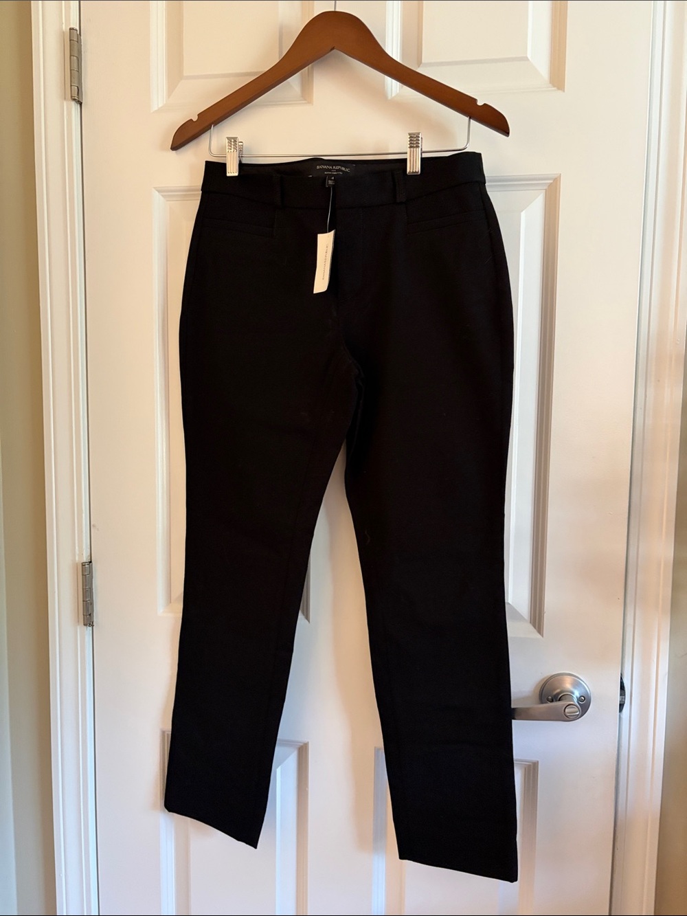 Banana Republic Black Cropped Slim Trousers